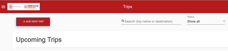 Add New Trip Button